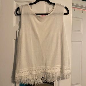 NWOT Lilly Pulitzer White Edenwood Tank Size M